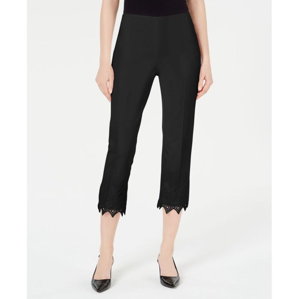 Alfani Crochet Hem Skinny Pants